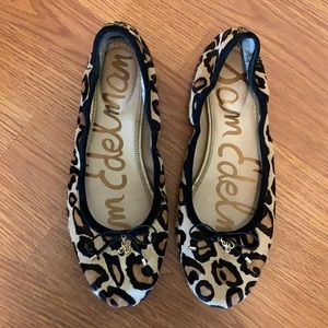 Gently worn Sam Edelman Felicia leopard flats